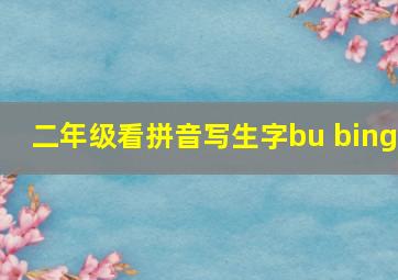 二年级看拼音写生字bu bing